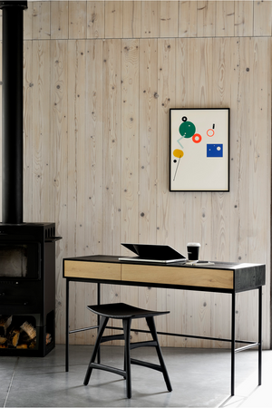   Black Oak Accent Stool | Oroa.com