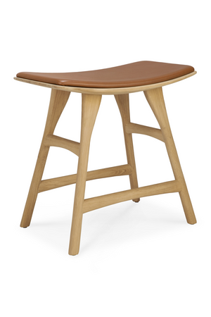   Upholstered Oak Dining Stool | Oroa.com