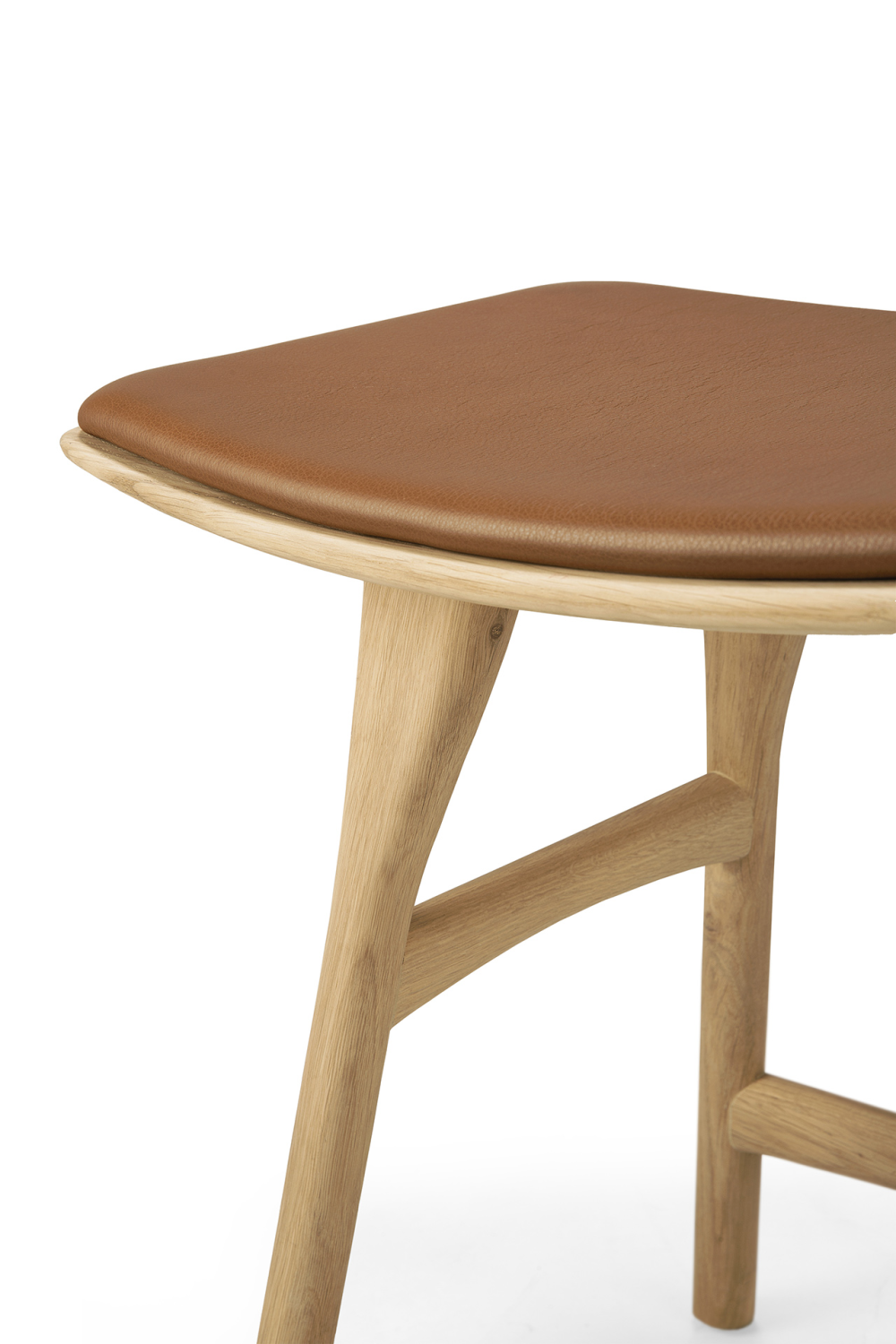   Upholstered Oak Dining Stool | Oroa.com