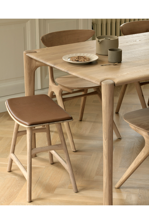  Upholstered Oak Dining Stool | Oroa.com