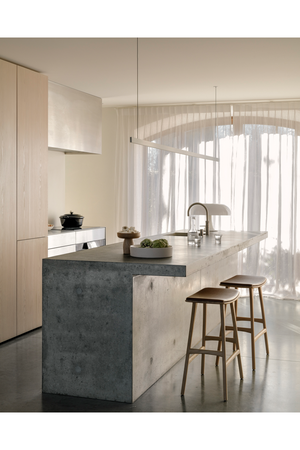   Modern Upholstered Oak Counter Stool | Oroa.com