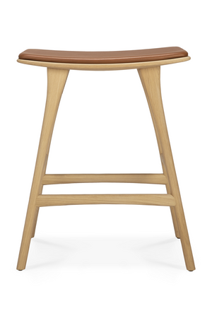   Modern Upholstered Oak Counter Stool | Oroa.com