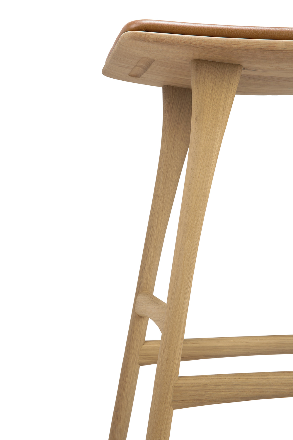   Modern Upholstered Oak Counter Stool | Oroa.com