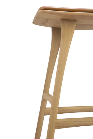   Modern Upholstered Oak Counter Stool | Oroa.com