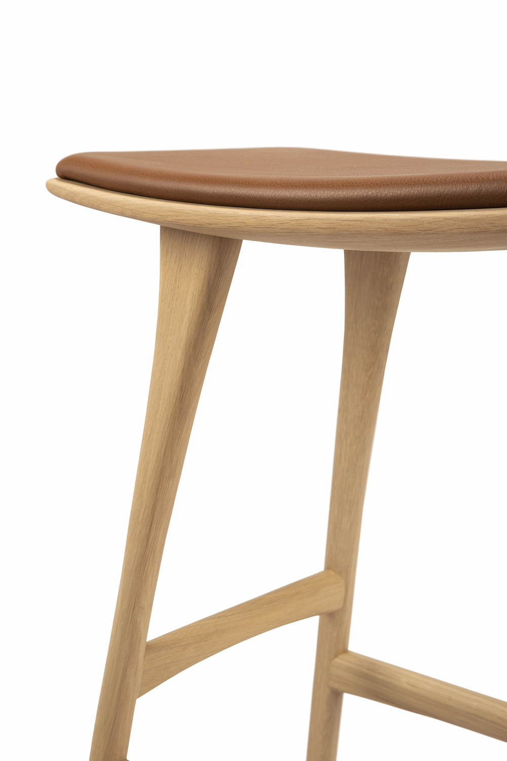   Modern Upholstered Oak Counter Stool | Oroa.com