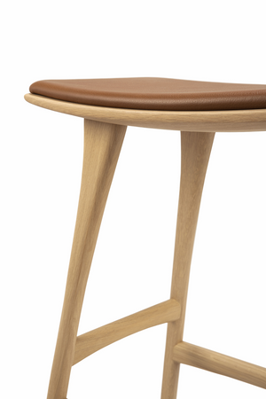   Modern Upholstered Oak Counter Stool | Oroa.com