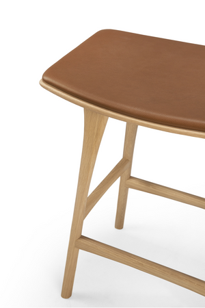   Modern Upholstered Oak Counter Stool | Oroa.com