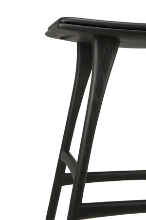   Classic Black Oak Counter Stool | Oroa.com