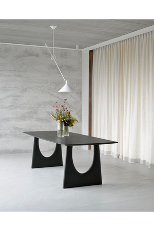   Black Oak Modern Dining Table | Oroa.com