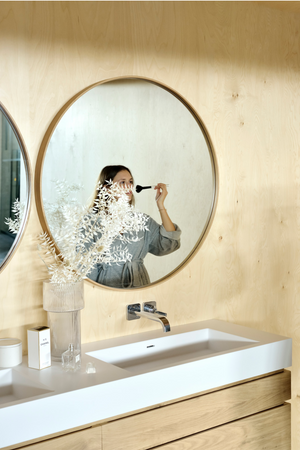   Oak Round Wall Mirror | Oroa.com