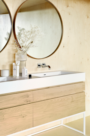   Oak Round Wall Mirror | Oroa.com