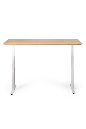   White Metal Adjustable Desk Base | Oroa.com