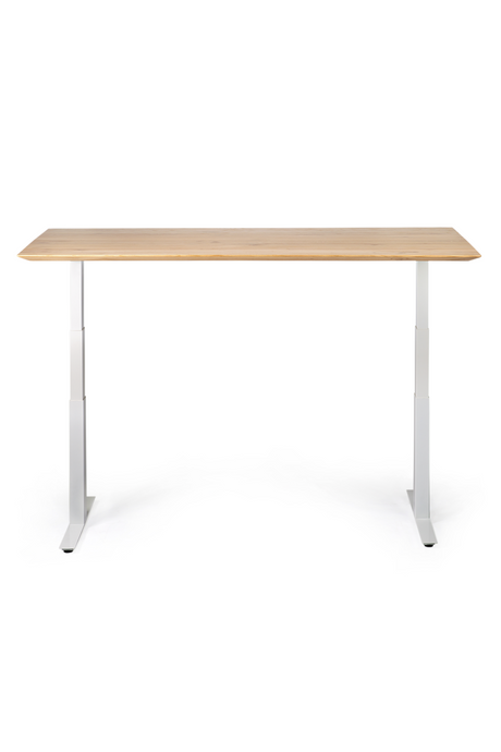   White Metal Adjustable Desk Base | Oroa.com