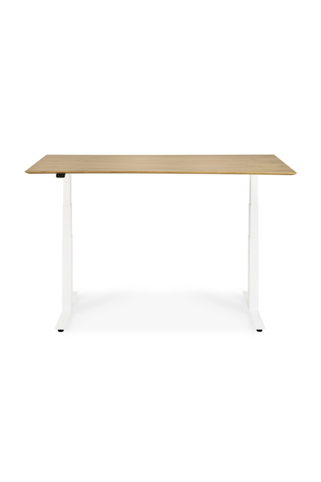   White Metal Adjustable Desk Base | Oroa.com