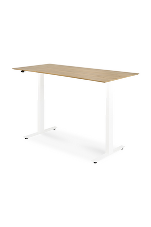   White Metal Adjustable Desk Base | Oroa.com