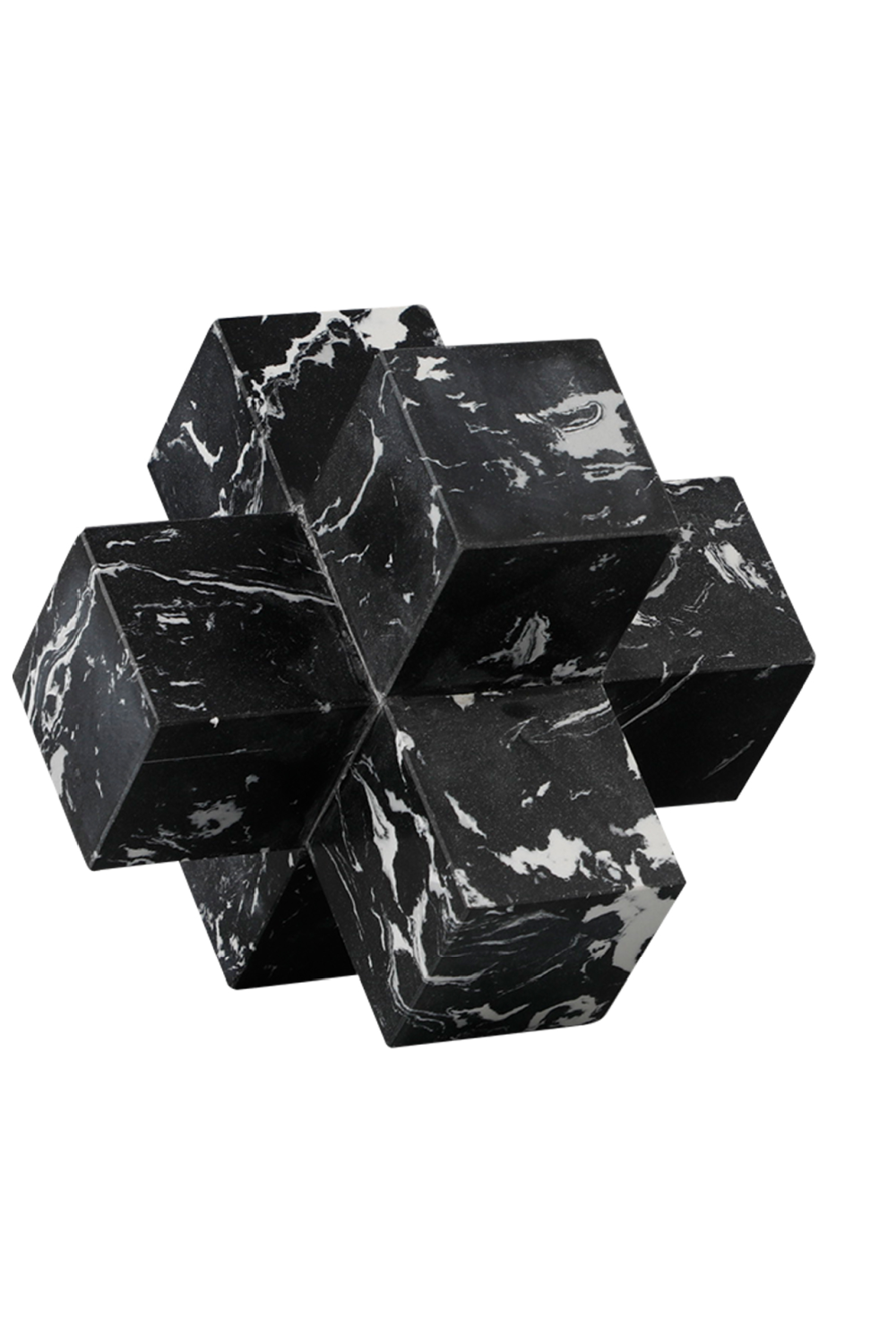   Large Geometric Black Marble Sculpture | Oroa.com