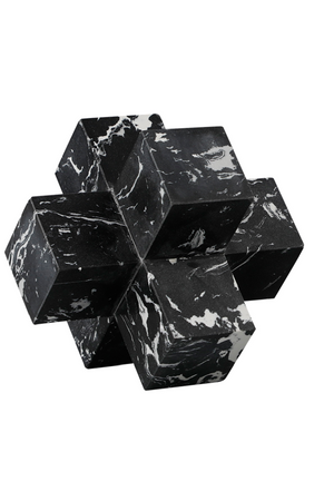   Large Geometric Black Marble Sculpture | Oroa.com