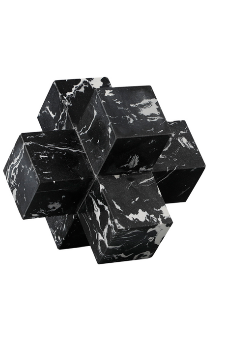   Large Geometric Black Marble Sculpture | Oroa.com