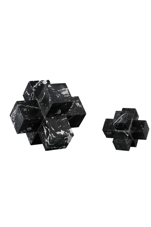   Large Geometric Black Marble Sculpture | Oroa.com