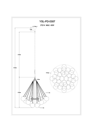   White Glass Orbs Pendant Lamp | Oroa.com
