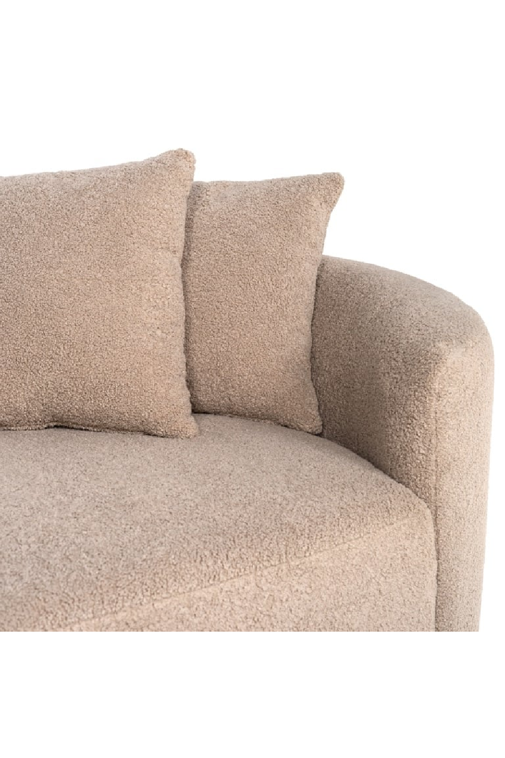   Brown Curve Upholstered Sofa | Oroa.com